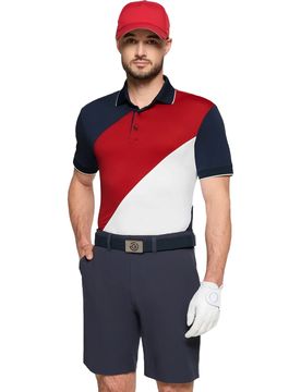 Polo Maggio, navy/rot/weiss l