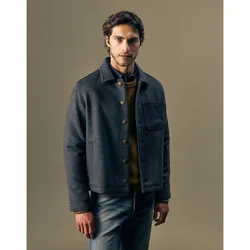 Gold Relaxed Wool Jacket Grey Charcoal Heather Größe S male