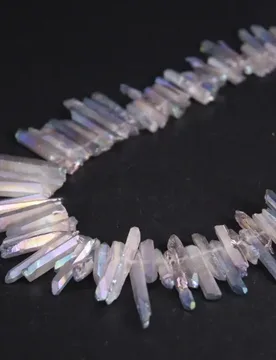 Strand Rainbow Grey Titanium Raw Crystal Quartz Top Drilled Point Loose Beads,Crystal Stick Pendants DIY Jewelry Making - Aliexpress - FashionsVida