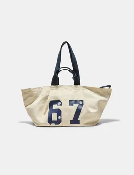Shopper aus Baumwolle Ecru OS - Stradivarius - FashionsVida