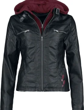 Kunstlederjacke - Mischief Managed - XL bis XXL - für Damen - Größe XL - schwarz - EMP exklusives Merchandise! - Frauen - female - Harry Potter - FashionsVida
