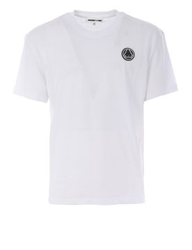 T-shirt in cotone con patch logo