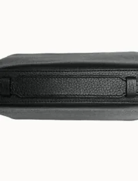 Black Leather Travel Wallet - Kiton - FashionsVida