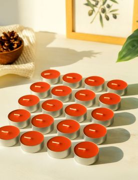 Candele senza profumo 24 pack - rosso