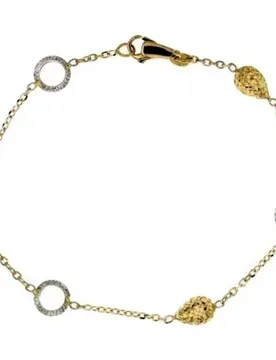 Bracciale donna in oro giallo e bianco 803321724451