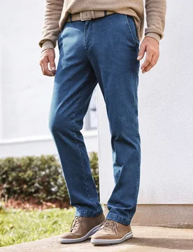 Herren-Thermojeans - Mid Blue - male - Size: 48 - Avena - FashionsVida