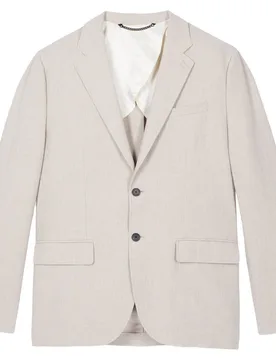Chaqueta de traje de algodón y lino - The Kooples - FashionsVida