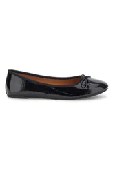 Ballerina Nera Effetto Vernice con Fiocco Talemi IDE3382 38