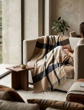 Sinsay - Coperta con frange - beige