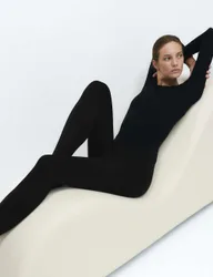 Denier Velour Lined Tights Black female