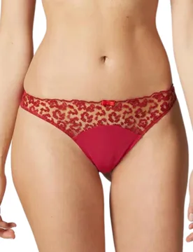 Simone Perele Womens Felicie Tanga Brief - Red Polyamide - Size Medium - Simone Pérèle - FashionsVida