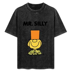 Mr. Silly T-Shirt Basic Solid Tee for Daily Use