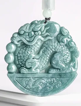 Natural Jadeite Blue Water Dragon Play Beads Charm Dragon Pendant Exquisite Carving High-grade Men and Women Jewelry Gifts - Aliexpress - FashionsVida
