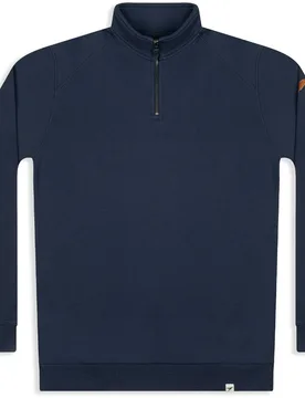 Women's Erin Quarter Zip Sweatshirt - Navy - Silverstick - FashionsVida