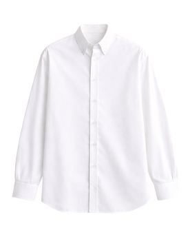 Embroidery Detail Cotton Button-Up Shirt