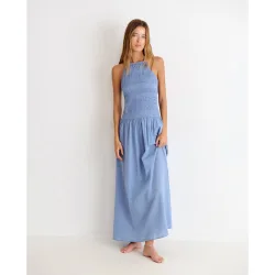 Brownie - Vestido largo con smock