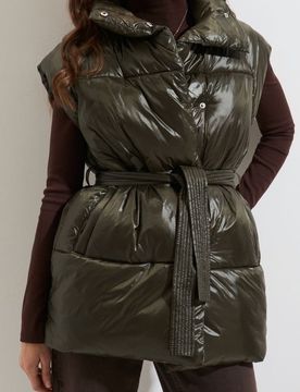 Gilet trapuntato - verde scuro