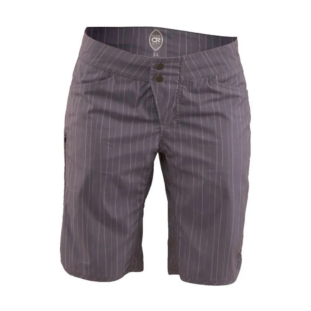 Pantaloni Corti Savvy Artisan Grey / Pinstripe - Club Ride - FashionsVida