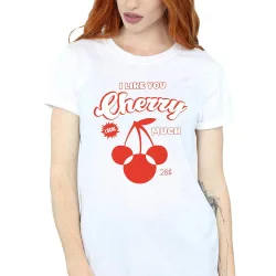 Cherry Much Minnie Mouse Boyfriend T-Shirt - White - Size: M