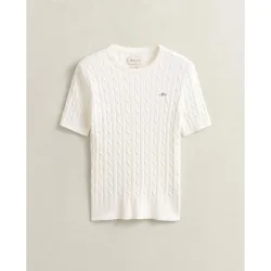 Jersey de mujer de punto de ochos y manga corta