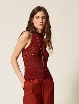 Twinset Tops en maille à chevrons