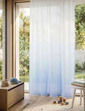 Tenda semi-trasparente con effetto ombré - blu
