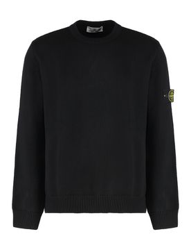 Ribbed-Knit Logo-Patch Sweater