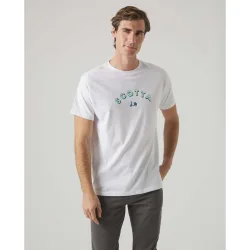 Camiseta de hombre blanca de manga corta