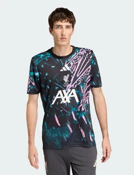 Maglia Pre-Match Liverpool FC 25/26 M Black / Eqt Green / Semi Pink Glow - Adidas - FashionsVida