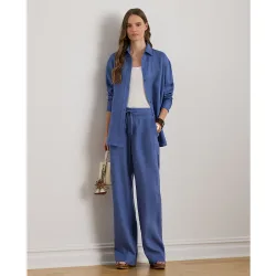 Pantalón de mujer de pernera ancha de lino