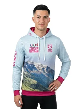 Felpa Con Cappuccio Trail Run Montblanc 2025 White XS