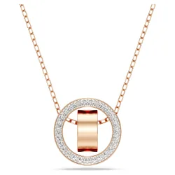 Pendente Dextera, Pavé, Bianco, Finitura oro rosa 18K OS