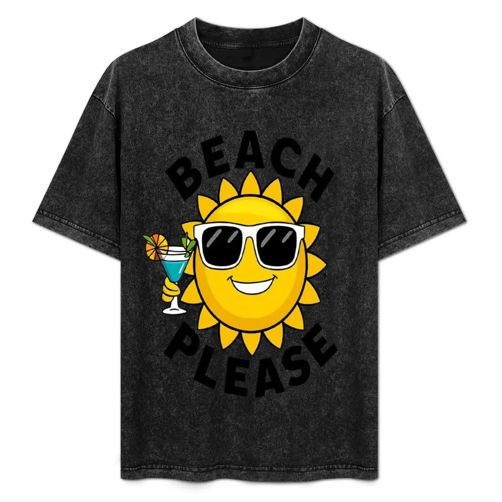 Summer Time Beach Please! T-Shirt Basic Simple Design Short Sleeve Shirt - Aliexpress - FashionsVida