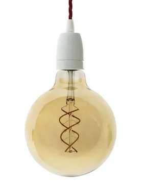 Cables Lampe Suspendue Avec Ampoule Braided Textile 1.2 M White One Size - Creative - FashionsVida