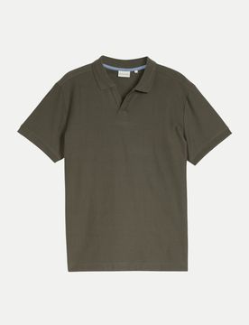 Polohemd aus strukturiertem Ottoman-Stoff Braun XL
