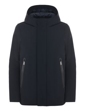 Piumino elasticizzato con cappuccio