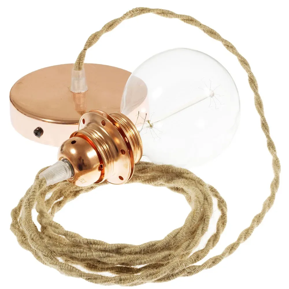 Cables Lampe Suspendue Pendel Pour Abat-jour Tn06 2 M Beige / Copper One Size - Creative - FashionsVida