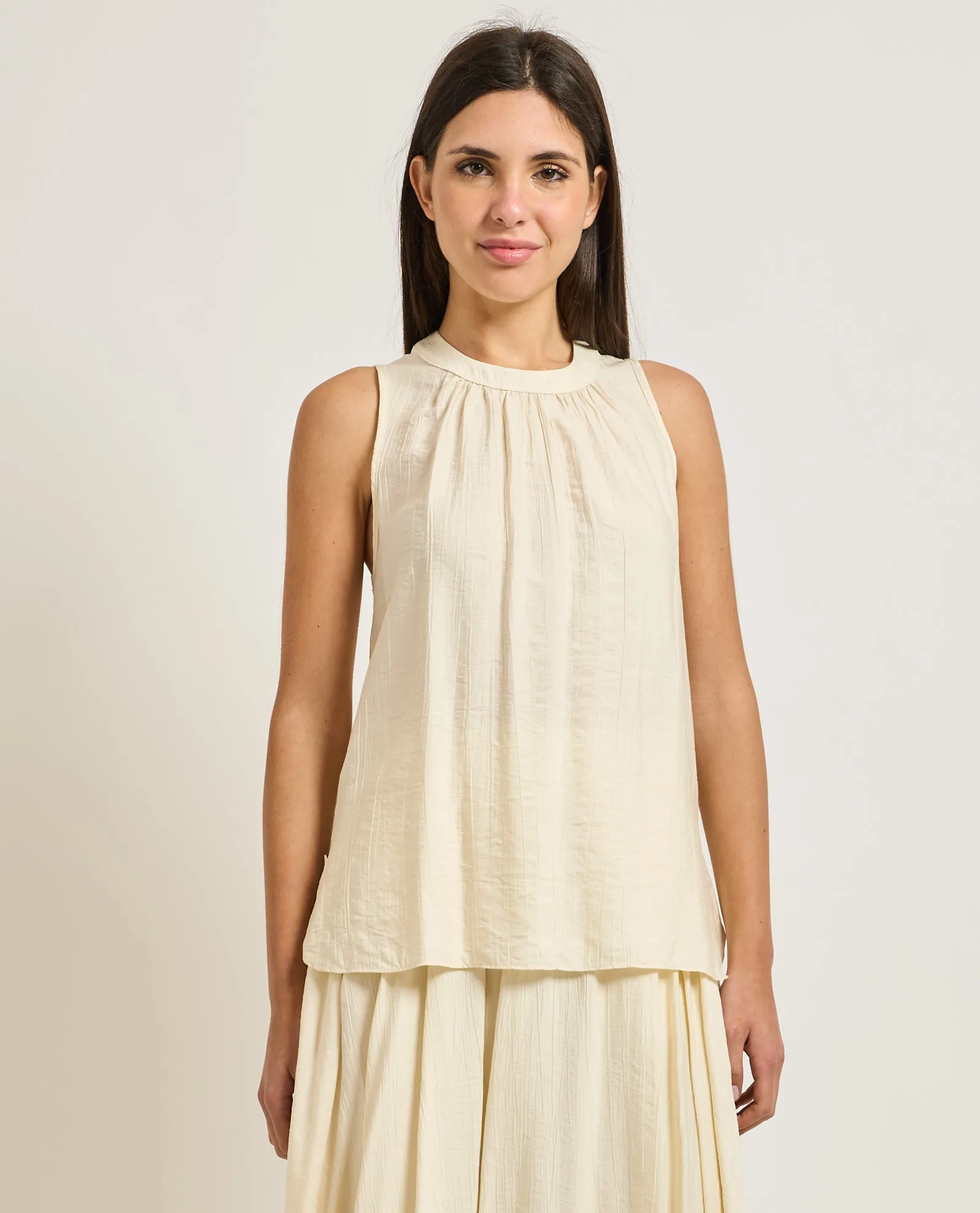 Manila Grace Top Avorio - Manila Grace - FashionsVida