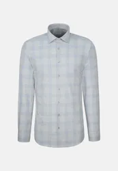 Regular Flanellhemd Karo Blau 42