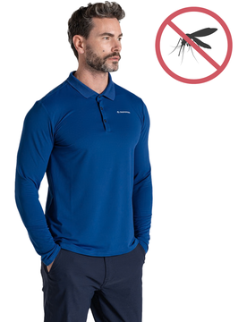 Polo NosiLife Bramshaw, langarm, blau xl