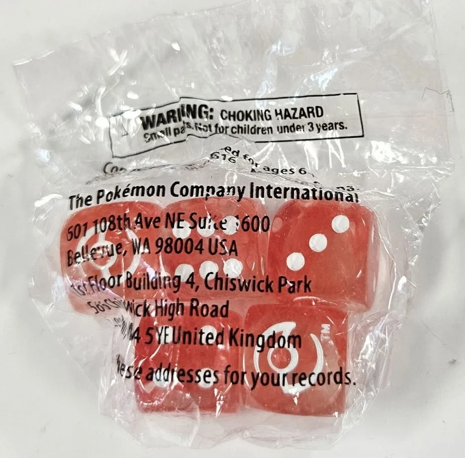 Pokemon Professor Program Red Dice Set (5) - Pokémon - FashionsVida