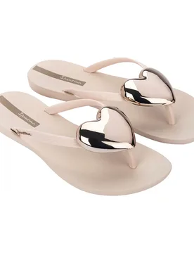 Maxi Fashion Iv Flip Flops Beige / Gold UK 7 Women - Ipanema - FashionsVida