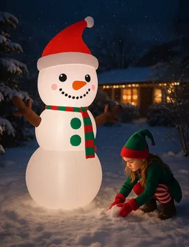 Aufblasbarer Schneemann Beleuchtet 120 cm - PTIT CLOWN - FashionsVida