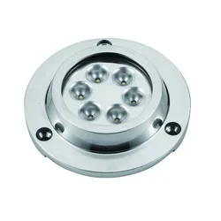 Ip68 6x3w Round Underwater White Led Light Silver 94 x 21 mm unisex