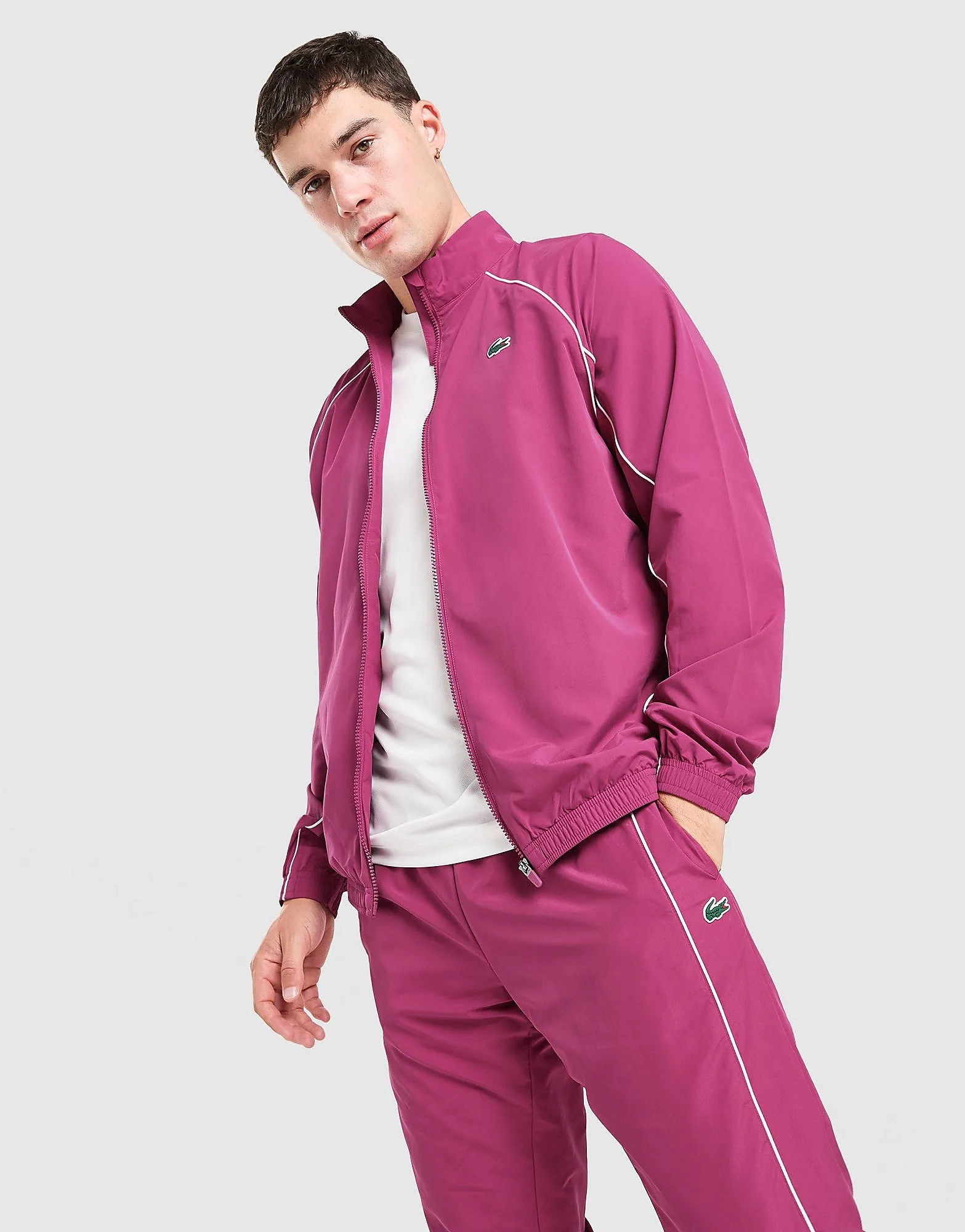 Woven Trainingsoberteil - Herren, Rosa - male - Size: 4/M - Lacoste - FashionsVida