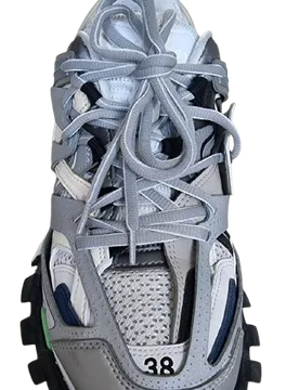 Grey Track Nylon/Mesh Trainers - Balenciaga - FashionsVida