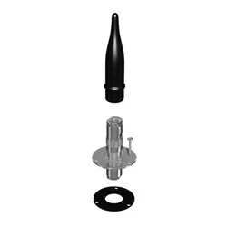 Deck Connector For Rg213 Coaxial Cable Black / Grey One Size unisex