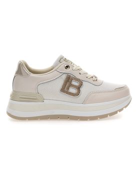 Sneakers beige con inserti glitterati 9235 37