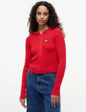 Cárdigan mujer con capucha y cierre de cremallera - Tommy Jeans - FashionsVida
