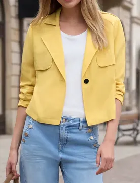Street One Jacke im Trench Look female Gelb